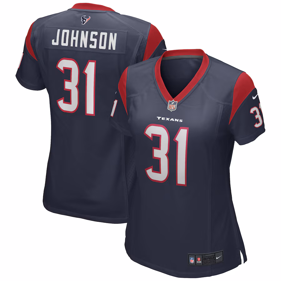 Women's Houston Texans David Johnson Nike Navy Game Player Jersey - Ujersey