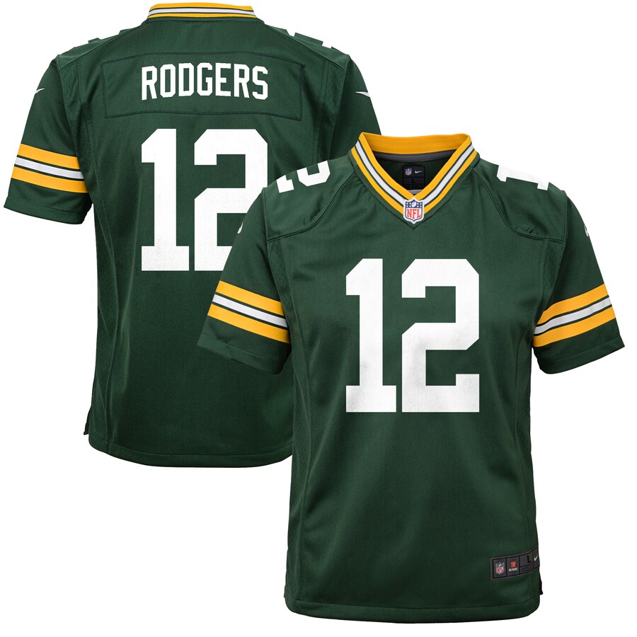 Youth Green Bay Packers Aaron Rodgers Nike Green Game Jersey - Ujersey