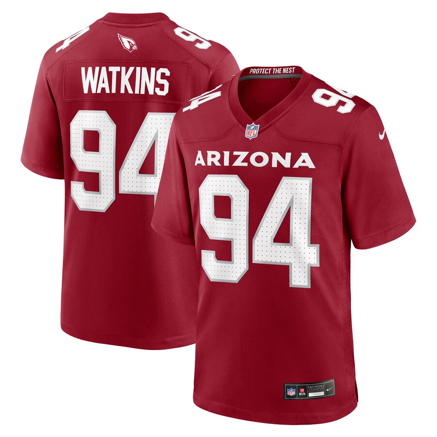 Men's Arizona Cardinals Carlos Watkins Nike Cardinal Game Player Jersey - Ujersey