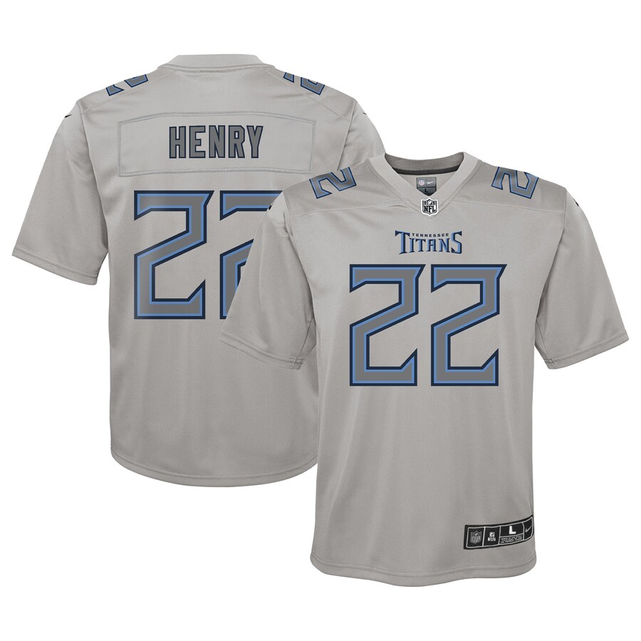 Youth Tennessee Titans Derrick Henry Nike Gray Atmosphere Game Jersey - Ujersey