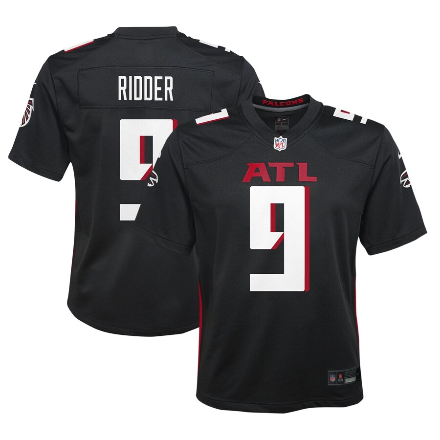 Youth Atlanta Falcons Desmond Ridder Nike Black Game Jersey - Ujersey