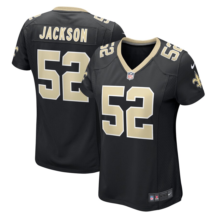 Women's New Orleans Saints D'Marco Jackson Nike Black Game Player Jersey - Ujersey