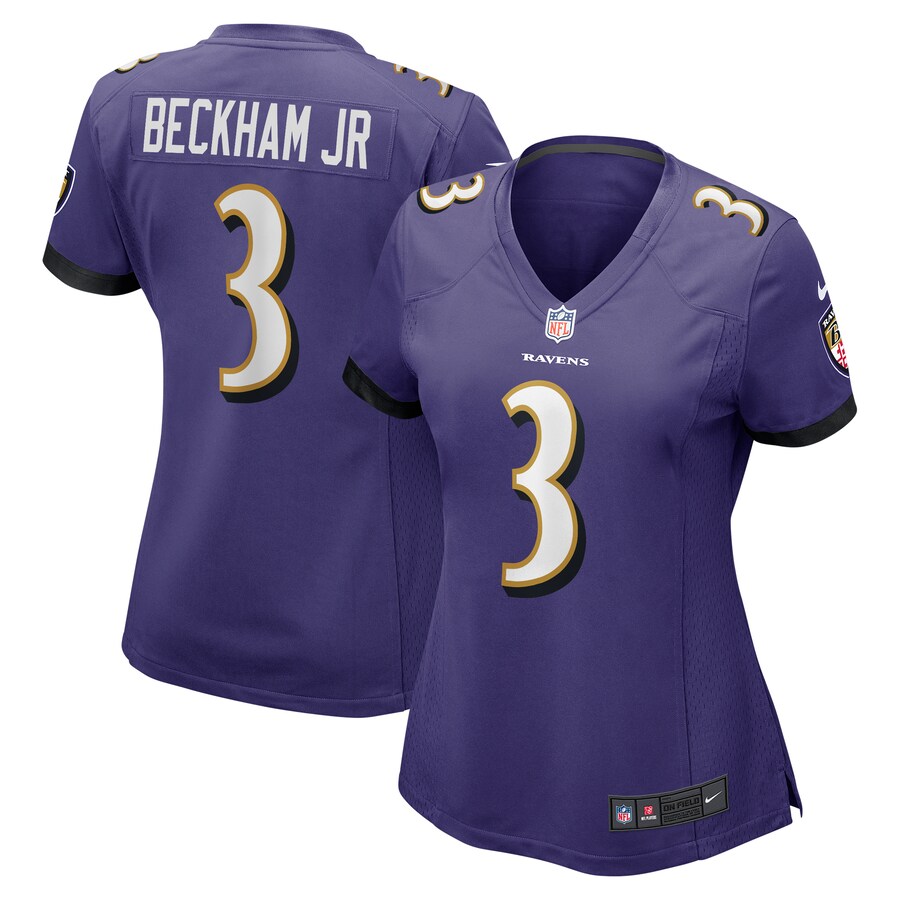 Women's Baltimore Ravens Odell Beckham Jr. Nike Purple Game Jersey - Ujersey