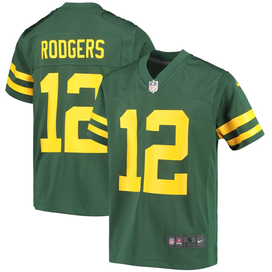 Youth Green Bay Packers Aaron Rodgers Nike Green Game Jersey - Ujersey