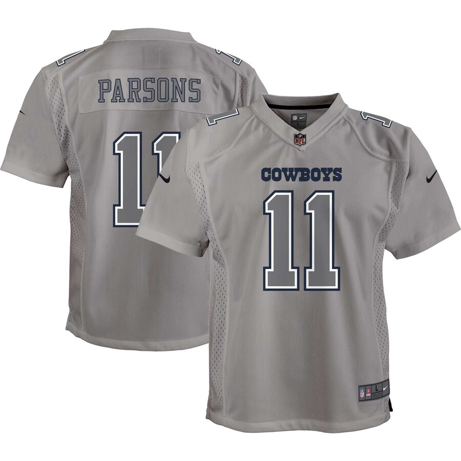 Youth Dallas Cowboys Micah Parsons Nike Gray Atmosphere Game Jersey - Ujersey