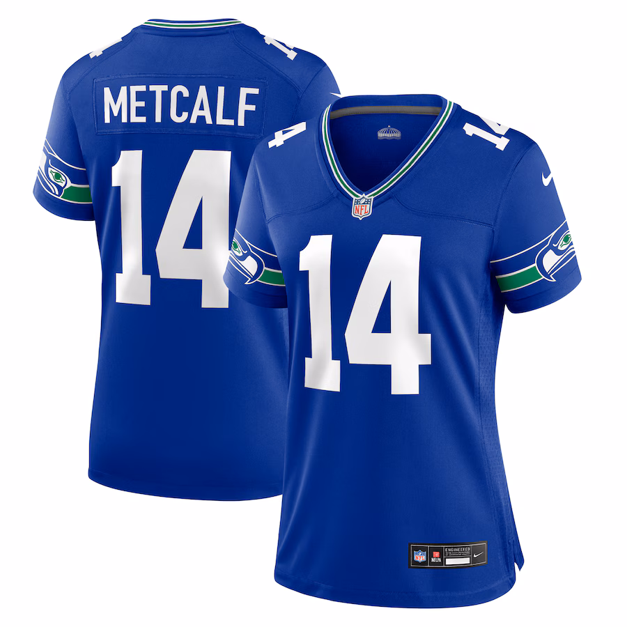 Women's Seattle Seahawks DK Metcalf Nike Royal Player Jersey - Ujersey