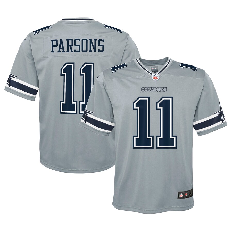 Youth Dallas Cowboys Micah Parsons Nike Gray Inverted Game Jersey - Ujersey