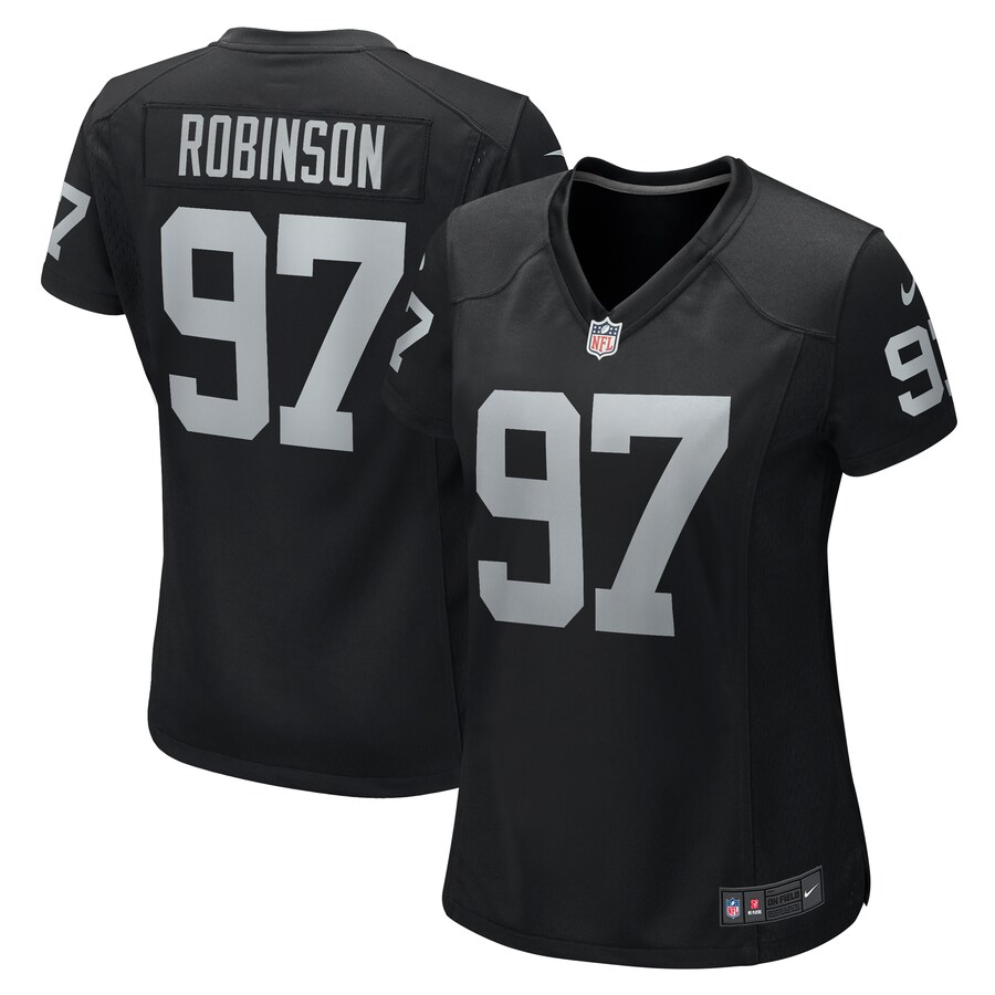 Women's Las Vegas Raiders Janarius Robinson Nike  Black Team Game Jersey - Ujersey