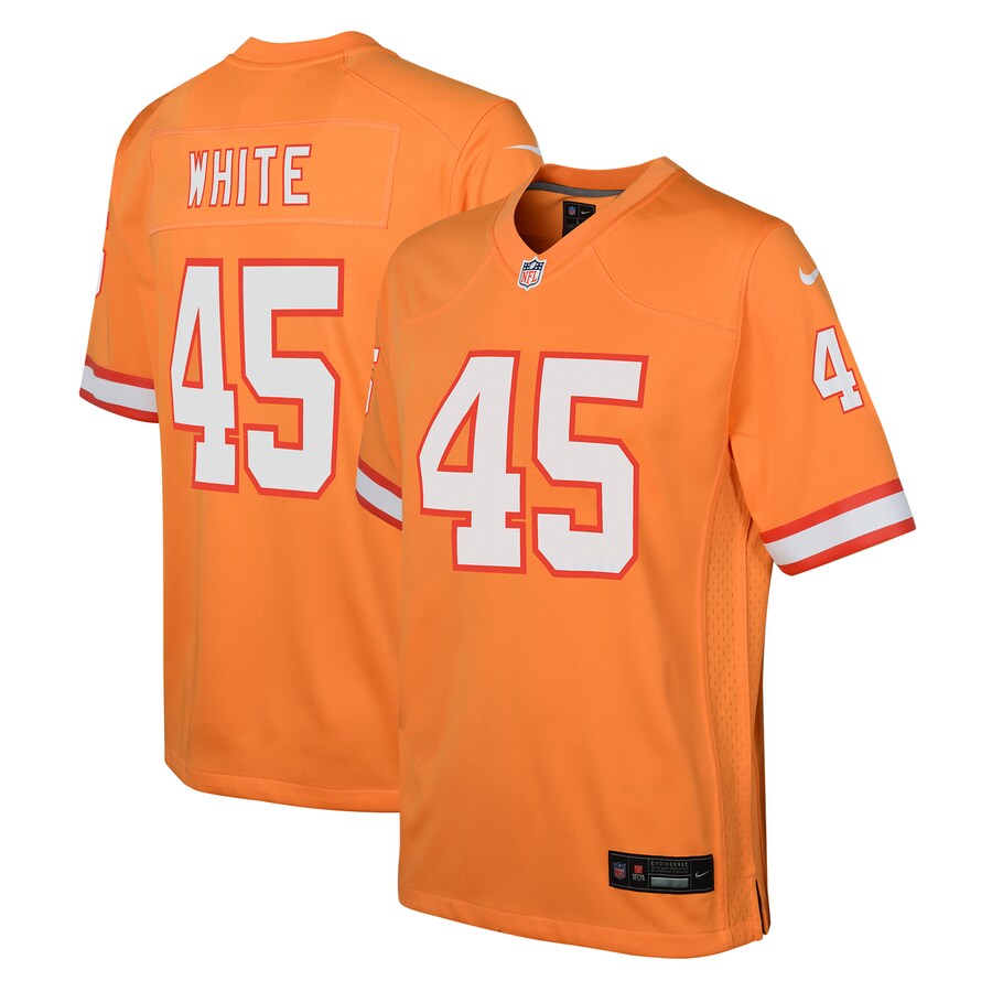 Youth Tampa Bay Buccaneers Devin White Nike Orange Game Jersey - Ujersey