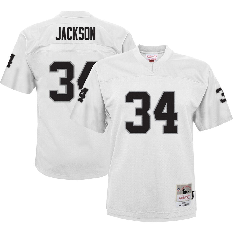 Youth Las Vegas Raiders Bo Jackson Mitchell & Ness White 1988 Retired Player Legacy Jersey - Ujersey