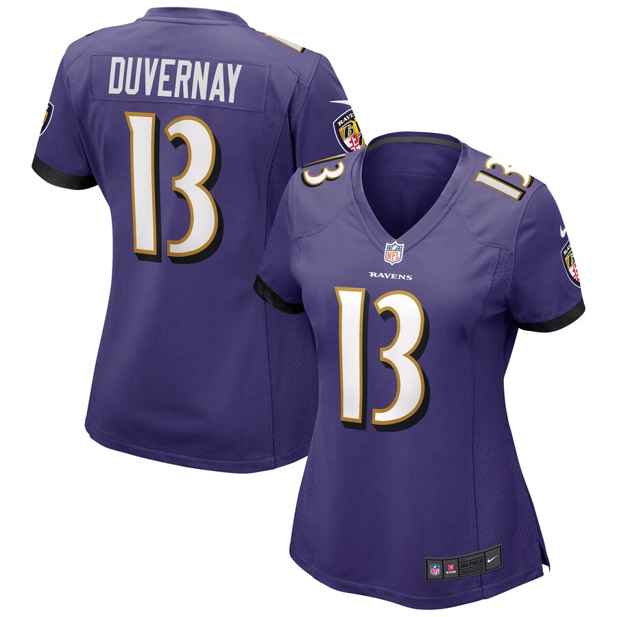 Women's Baltimore Ravens Devin Duvernay Nike Purple Game Jersey - Ujersey
