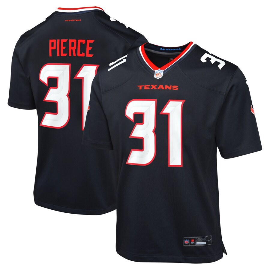 Youth Houston Texans Dameon Pierce Nike Navy Game Jersey - Ujersey