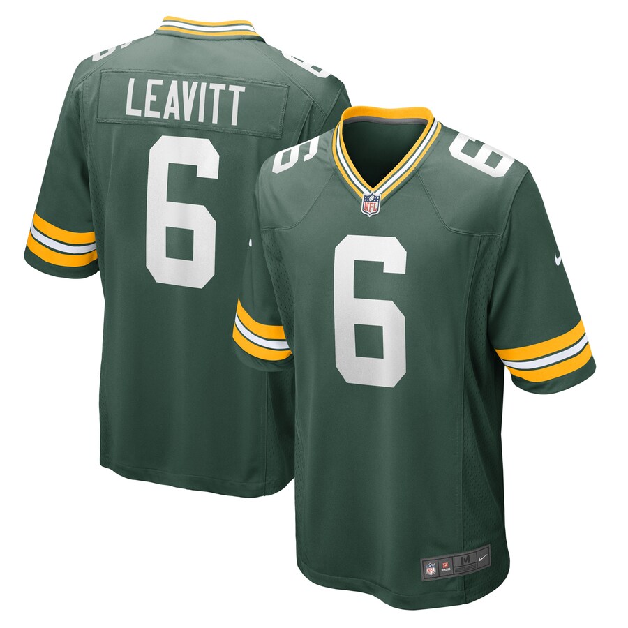 Men's Green Bay Packers Dallin Leavitt Nike Green Game Player Jersey - Ujersey