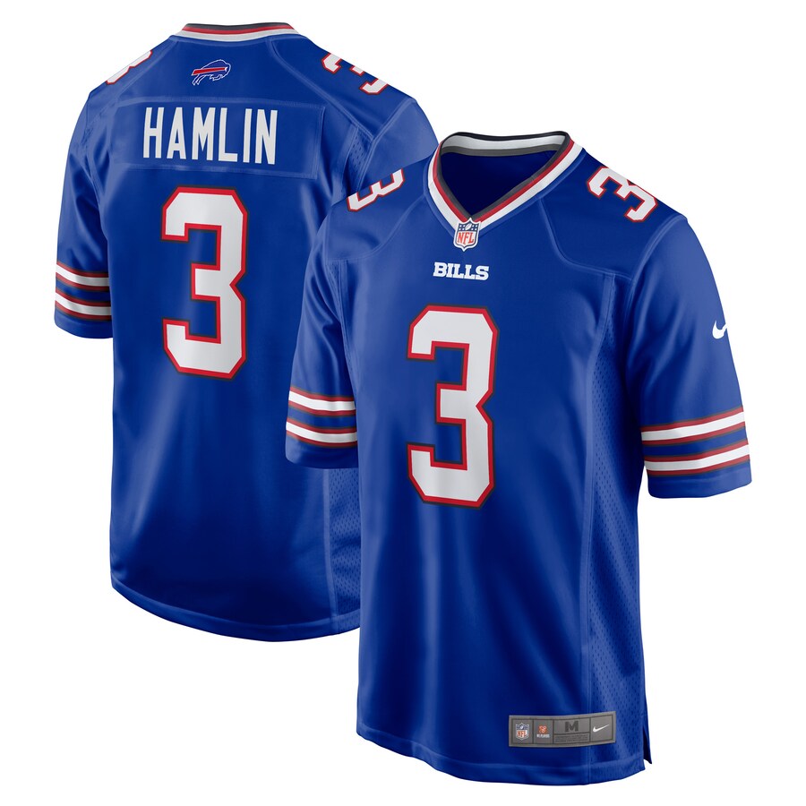 Men's Buffalo Bills Damar Hamlin Nike Royal Home Game Player Jersey - Ujersey