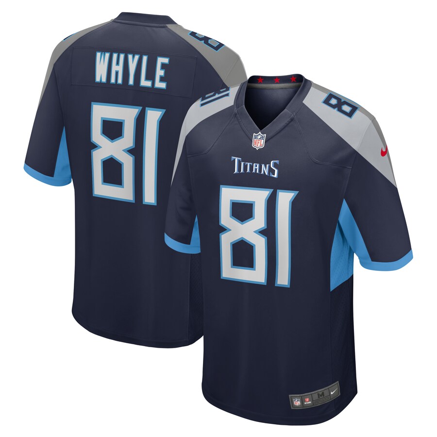 Men's Tennessee Titans Josh Whyle Nike  Navy Team Game Jersey - Ujersey