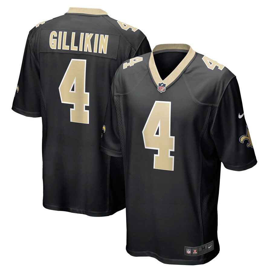 Men's New Orleans Saints Blake Gilikin Nike Black Game Player Jersey - Ujersey