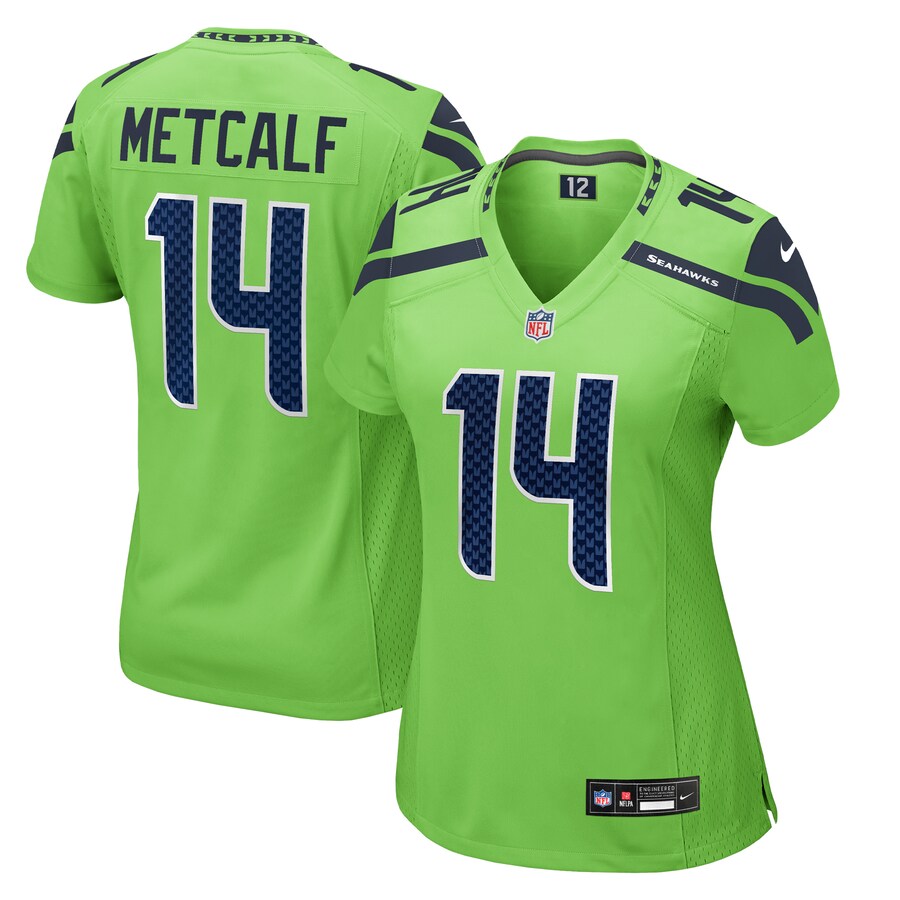 Women's Seattle Seahawks DK Metcalf Nike Neon Green  Game Jersey - Ujersey