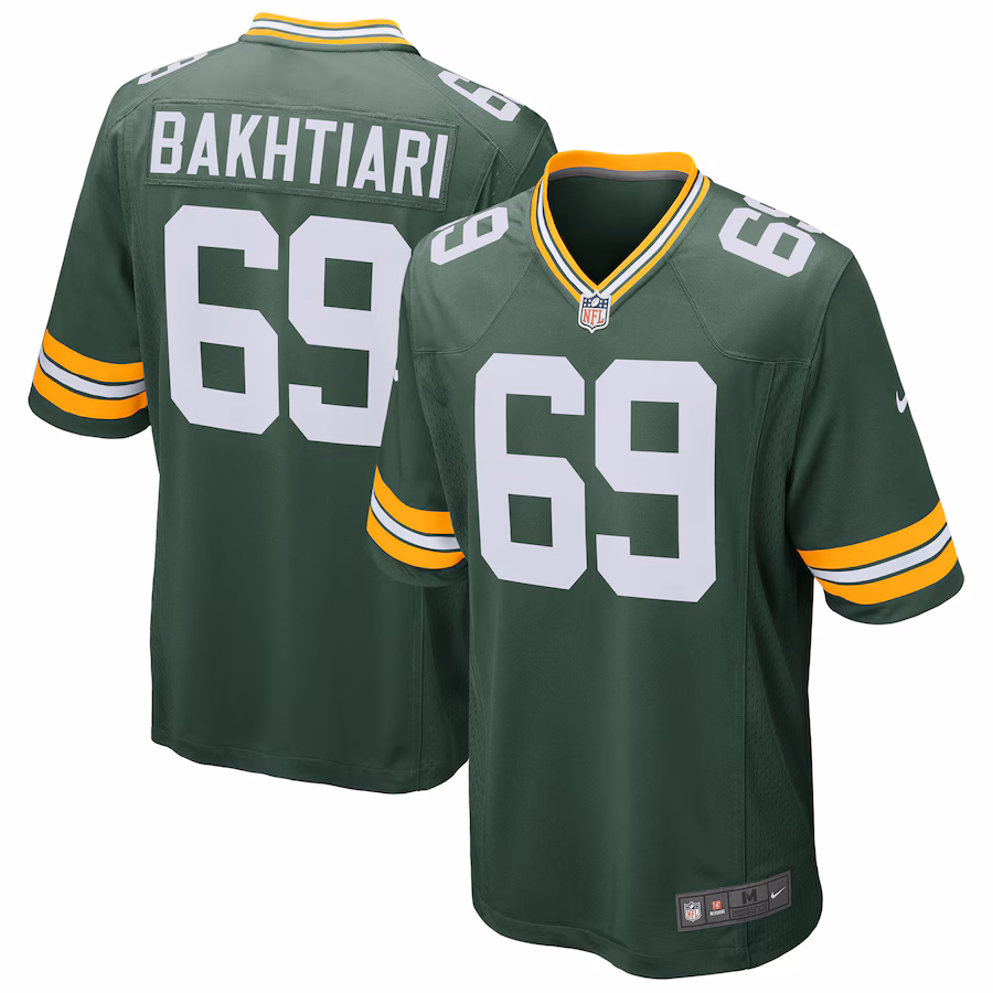 Men's Green Bay Packers David Bakhtiari Nike Green Game Player Jersey - Ujersey