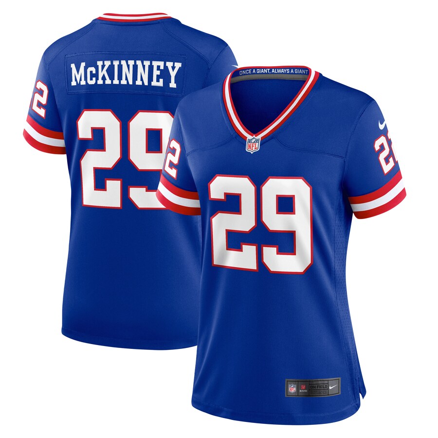 Women's New York Giants Xavier McKinney Nike Royal Classic Player Game Jersey - Ujersey
