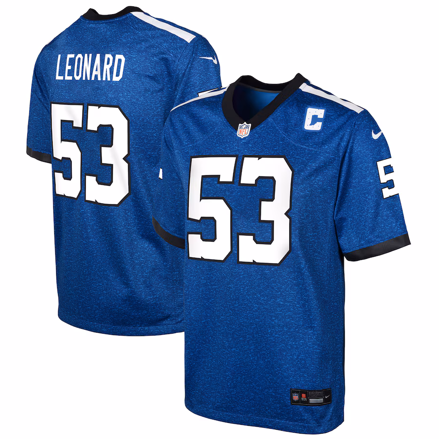 Youth Indianapolis Colts Shaquille Leonard Nike Blue Game Jersey - Ujersey