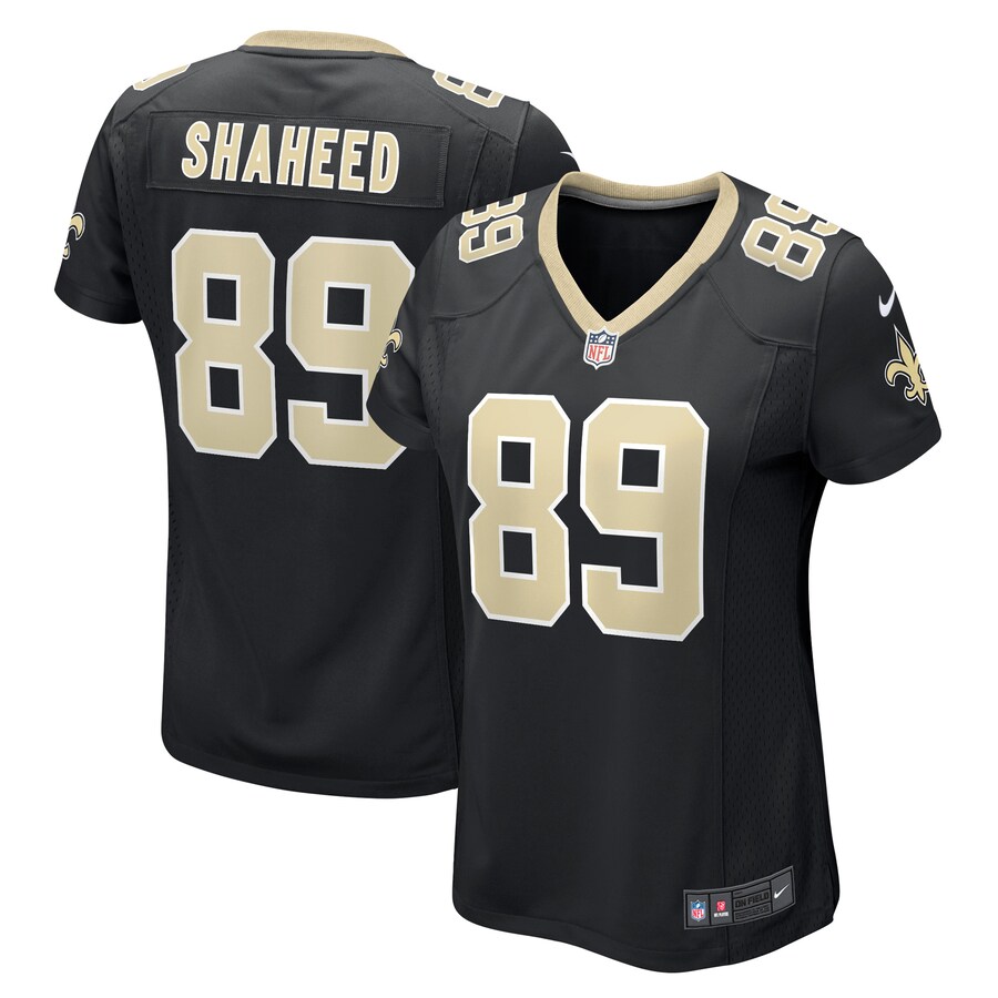 Women's New Orleans Saints Rashid Shaheed Nike Black Game Player Jersey - Ujersey