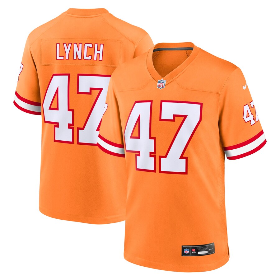 Youth Tampa Bay Buccaneers John Lynch Nike Orange Retired Player Game Jersey - Ujersey