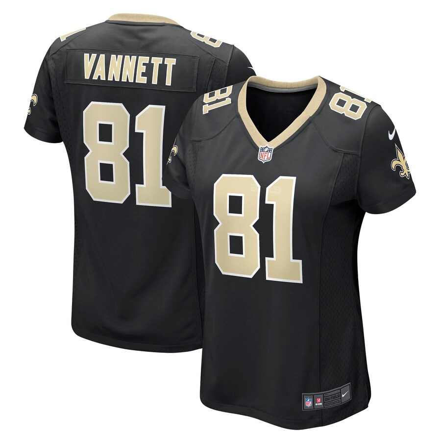 Women's New Orleans Saints Nick Vannett Nike Black Game Jersey - Ujersey
