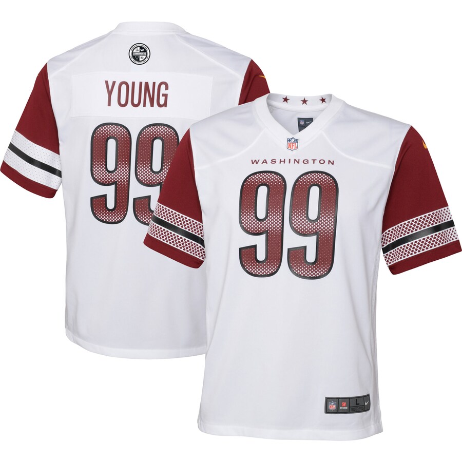Youth Washington Commanders Chase Young Nike White Game Jersey - Ujersey