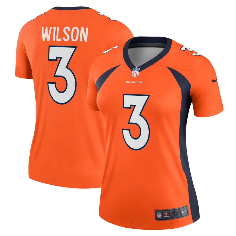 Women's Denver Broncos Russell Wilson Nike Orange Alternate Legend Jersey - Ujersey
