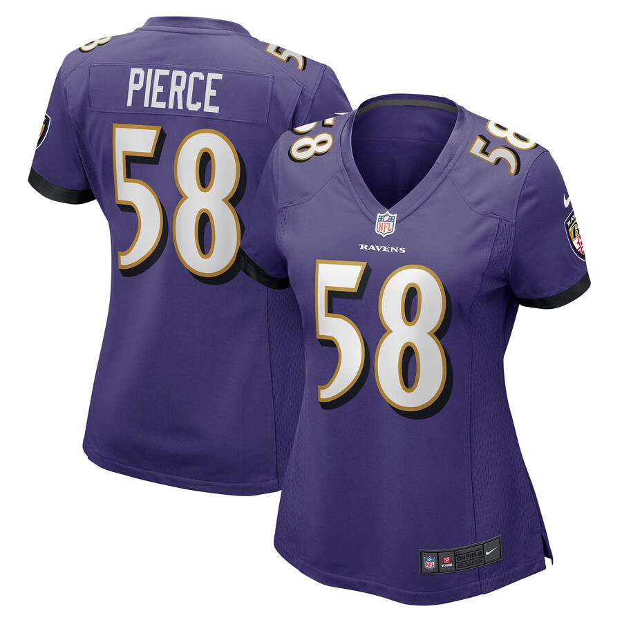 Women's Baltimore Ravens Michael Pierce Nike Purple Player Game Jersey - Ujersey
