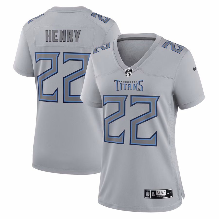 Women's Tennessee Titans Derrick Henry Nike Gray Atmosphere Fashion Game Jersey - Ujersey