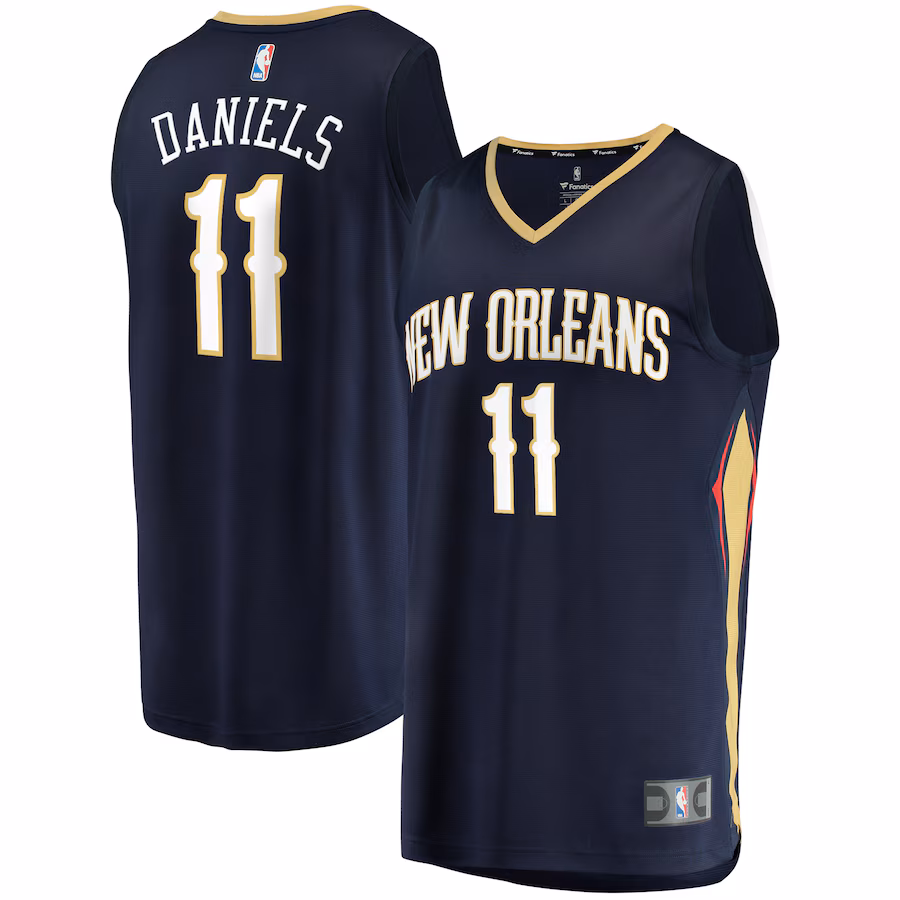 Youth New Orleans Pelicans Dyson Daniels Fanatics Navy Fast Break Replica Jersey - Icon Edition - Ujersey