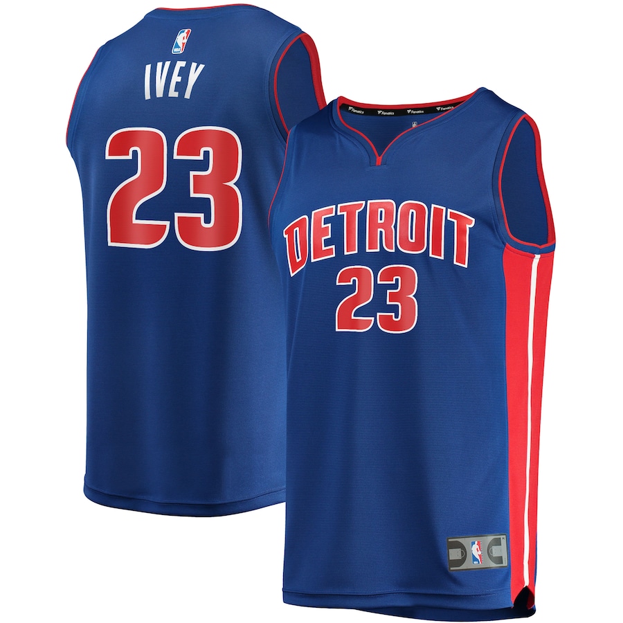 Men's Detroit Pistons Jaden Ivey Fanatics Blue Fast Break Replica Player Jersey - Icon Edition - Ujersey