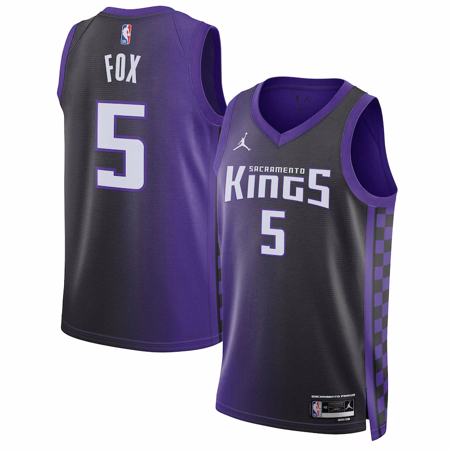 Unisex Sacramento Kings De'Aaron Fox Jordan Brand Purple Swingman Jersey - Statement Edition - Ujersey