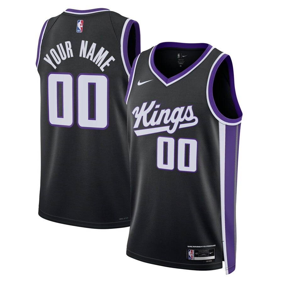 Unisex Sacramento Kings  Nike Black Swingman Custom Jersey - Icon Edition - Ujersey