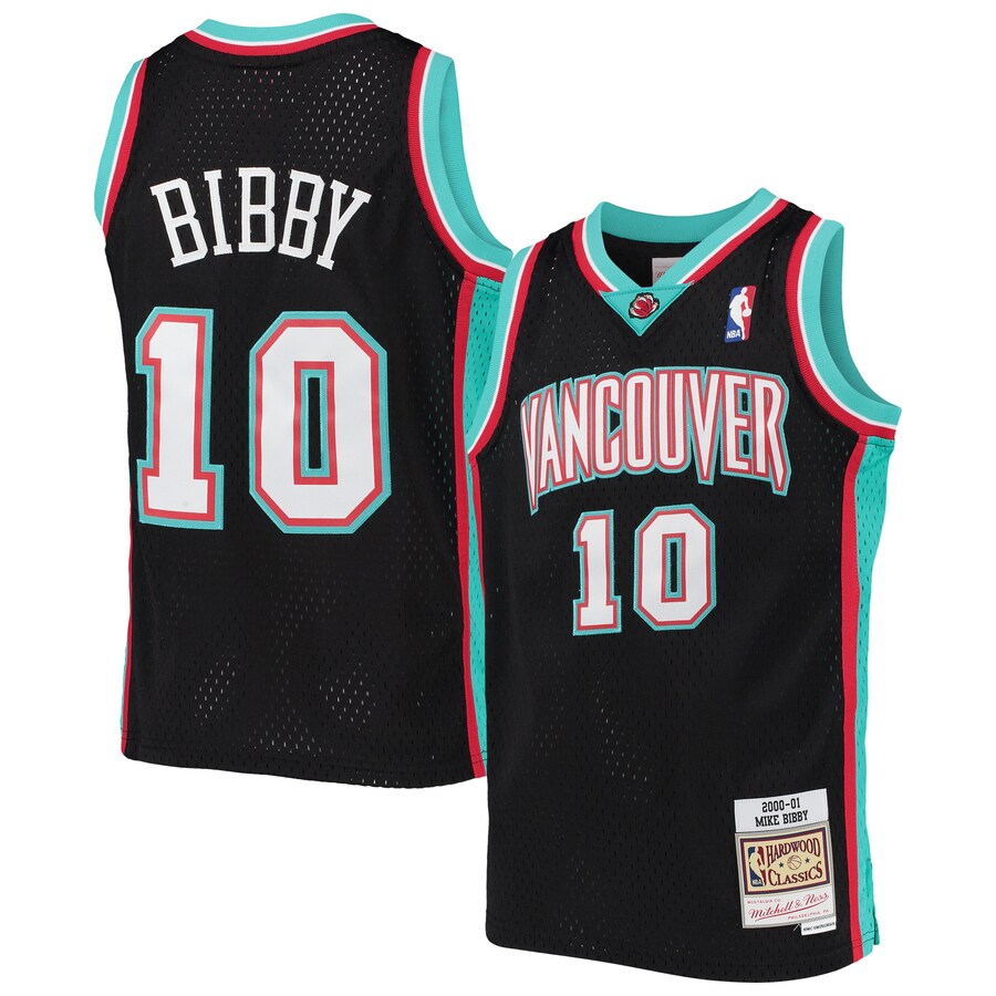 Youth Vancouver Grizzlies Mike Bibby Mitchell & Ness Black 2000/01 Hardwood Classics Swingman Jersey - Ujersey