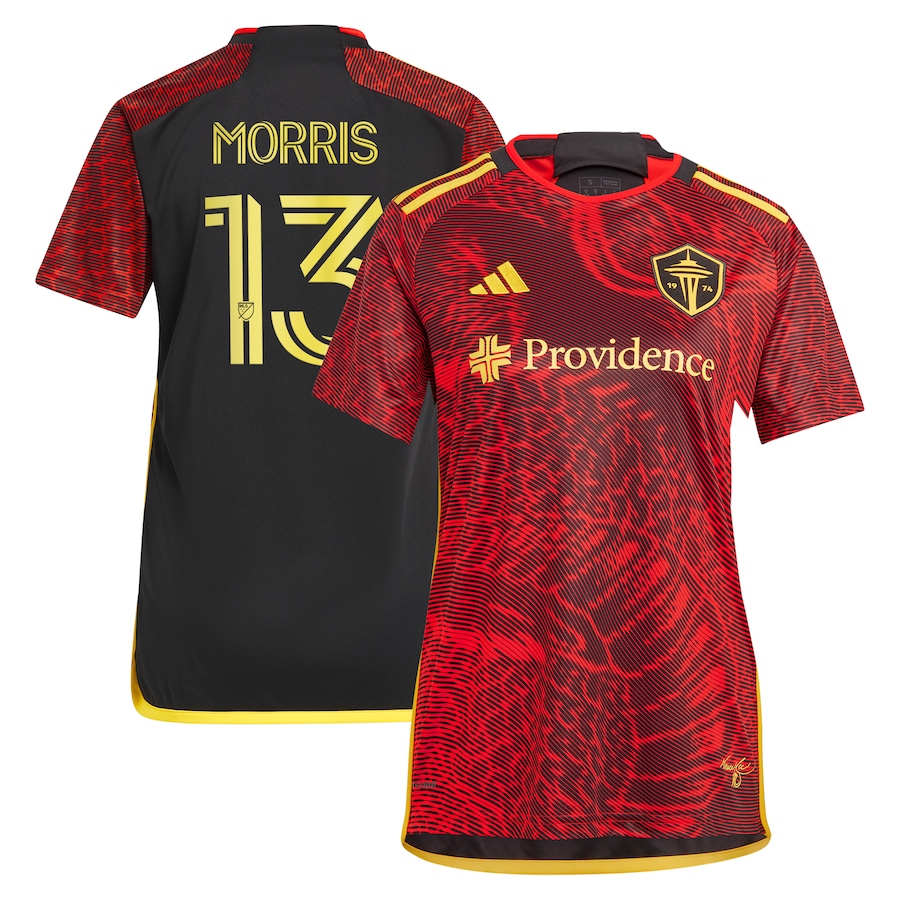 Women's Seattle Sounders FC Jordan Morris adidas Red 2024 The Bruce Lee Kit Replica Player Jersey - Ujersey