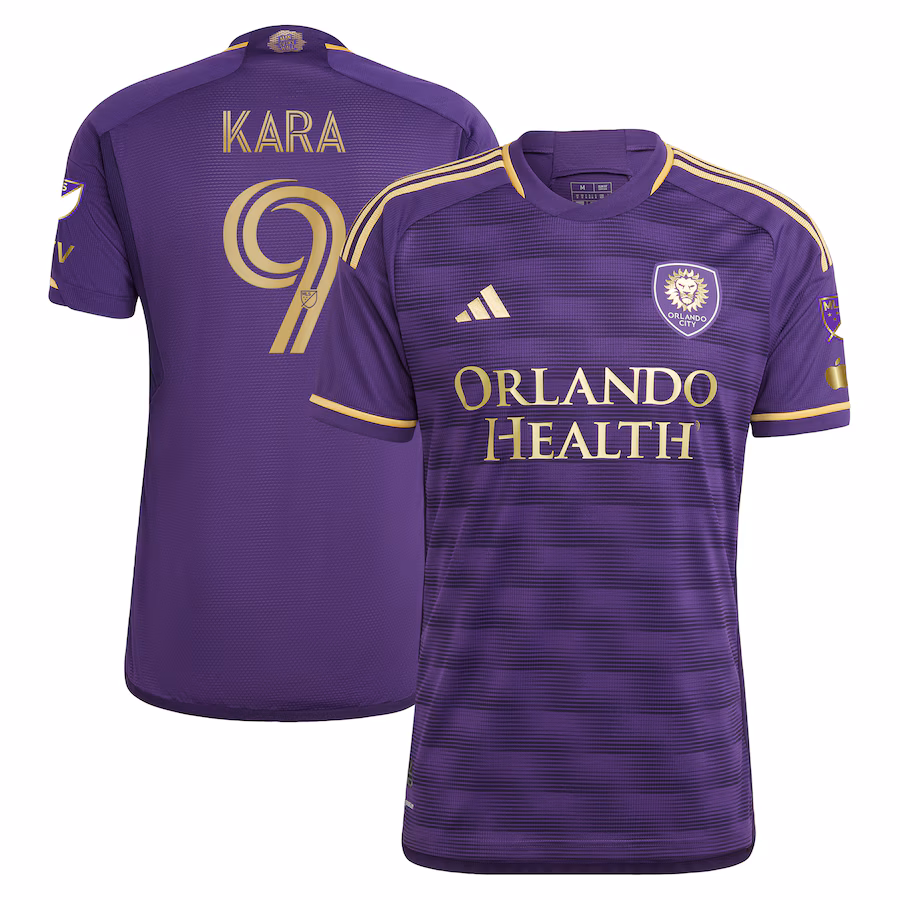 Men's Orlando City SC Ercan Kara adidas Purple 2023 The Wall Kit Authentic Player Jersey - Ujersey