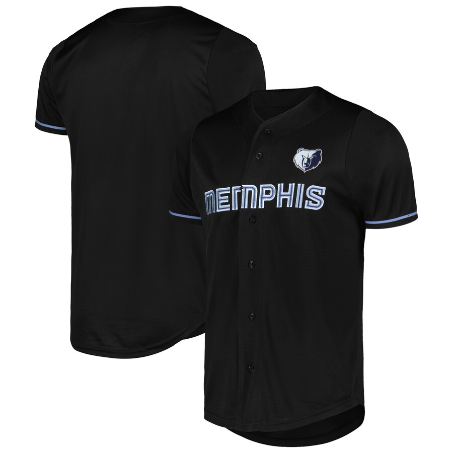 Men's Memphis Grizzlies Fanatics Black Pop Baseball Jersey - Ujersey
