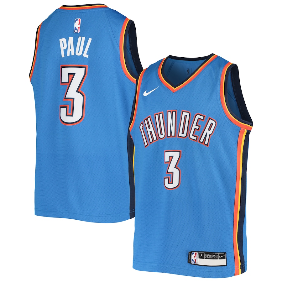 Youth Oklahoma City Thunder Chris Paul Nike Blue Team Swingman Jersey - Ujersey