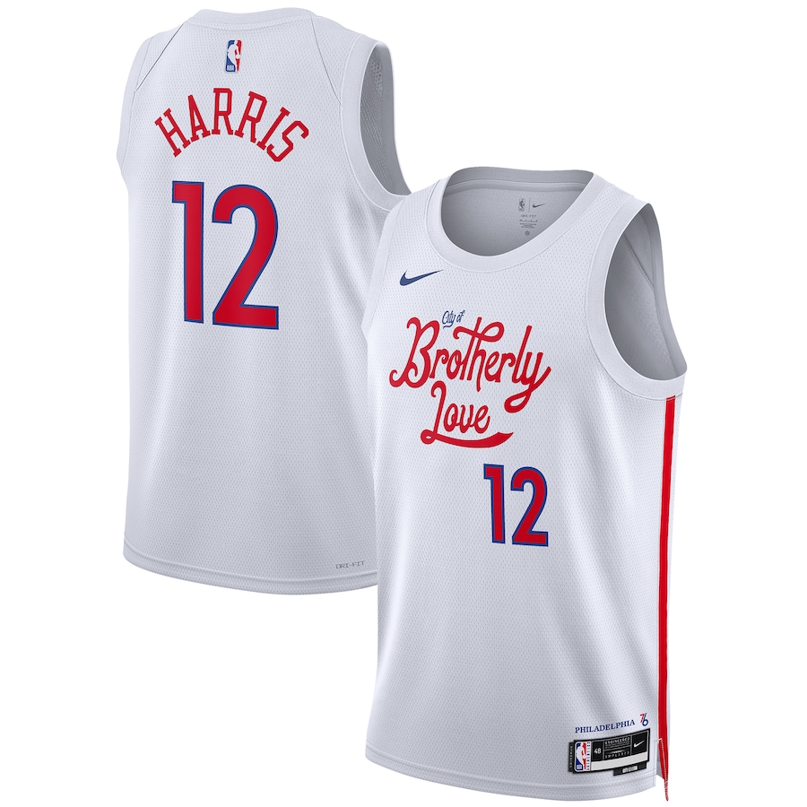 Unisex Philadelphia 76ers Tobias Harris Nike White 2022/23 Swingman Jersey - City Edition - Ujersey