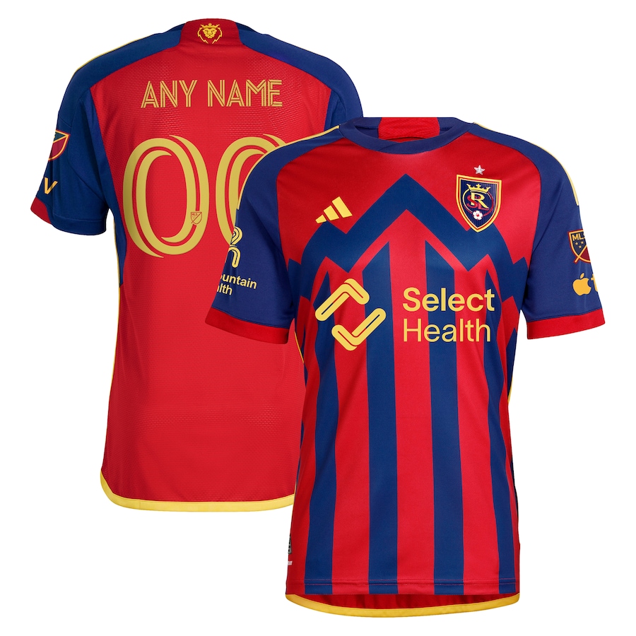 Men's Real Salt Lake  adidas Red 2024 Peak Utah Authentic Custom Jersey - Ujersey