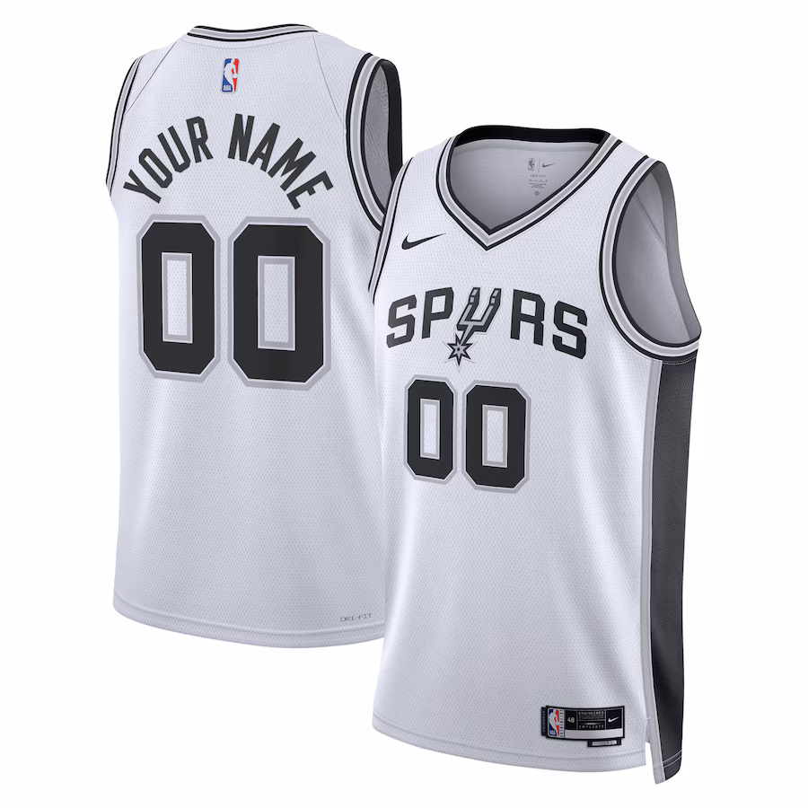 Unisex San Antonio Spurs Nike White Swingman Custom Jersey - Association Edition - Ujersey