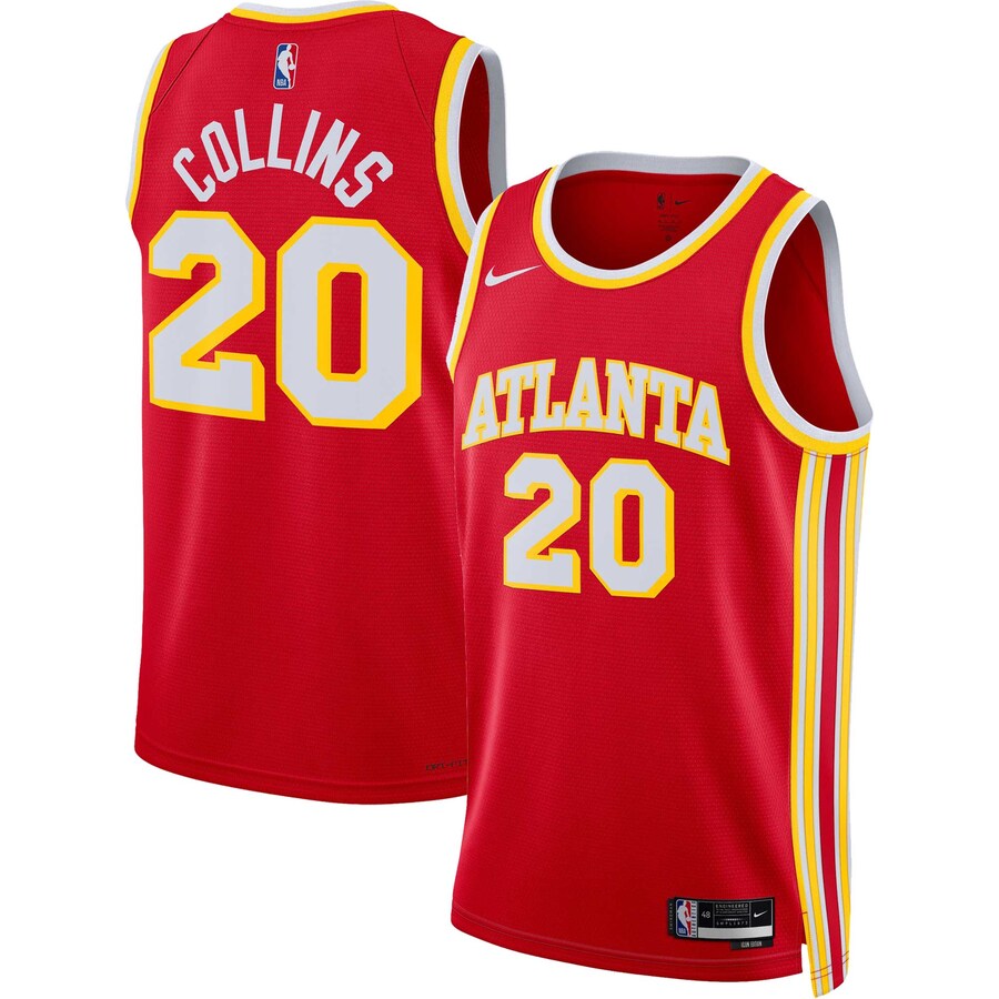Unisex Atlanta Hawks John Collins Nike Red Swingman Jersey - Icon Edition - Ujersey