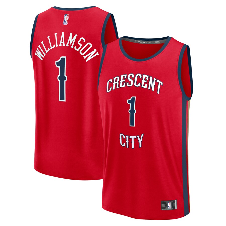 Youth New Orleans Pelicans Zion Williamson Fanatics Red Fast Break Player Jersey - Statement Edition - Ujersey