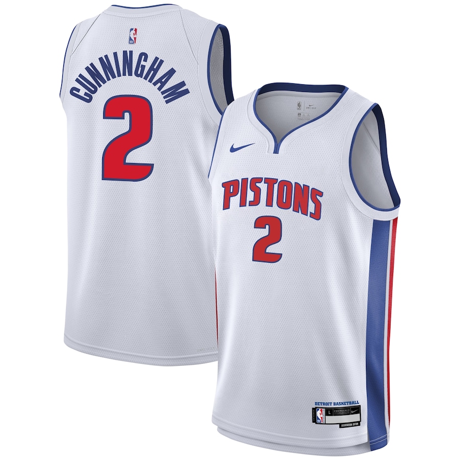 Youth Detroit Pistons Cade Cunningham Nike White Swingman Jersey - Association Edition - Ujersey