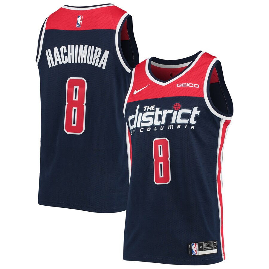 Men's Washington Wizards Rui Hachimura Nike Navy Swingman Player Jersey - Icon Edition - Ujersey