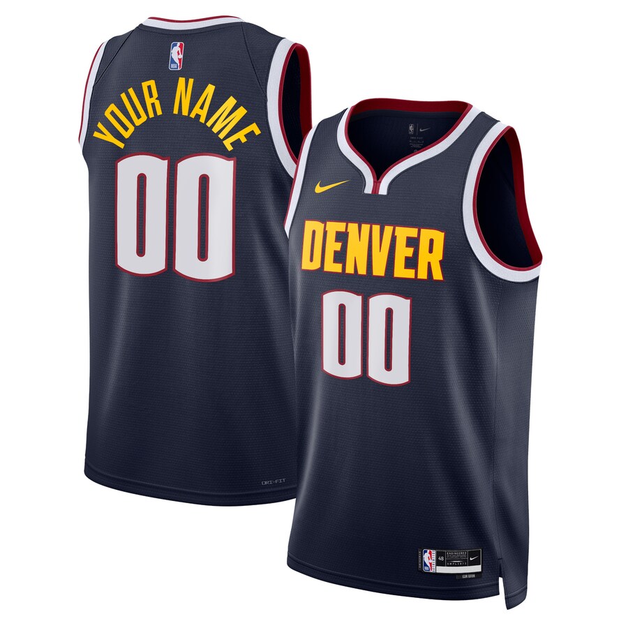 Unisex Denver Nuggets Nike Navy Swingman Custom Jersey - Icon Edition - Ujersey