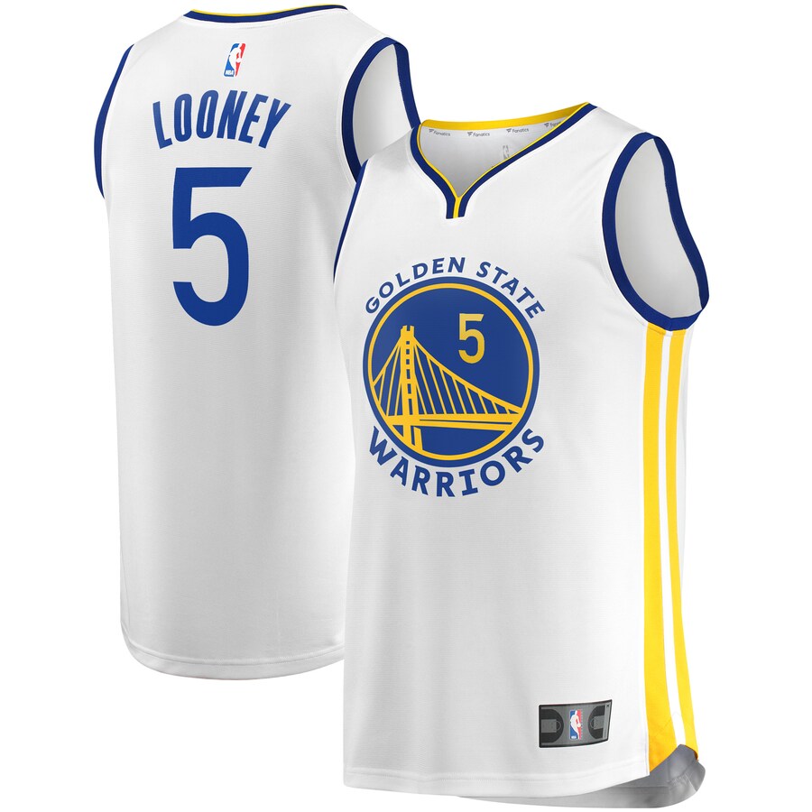 Men's Golden State Warriors Kevon Looney Fanatics White Fast Break Player Replica Jersey - Association Edition - Ujersey