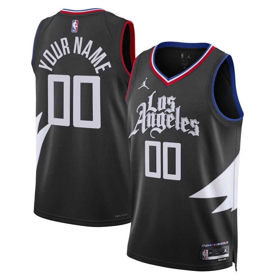 Unisex LA Clippers Jordan Brand Black 2022/23 Swingman Custom Jersey - Statement Edition - Ujersey